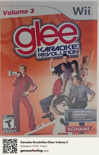 Karaoke Revolution Glee: Volume 3 Nintendo Wii, NTSC box front