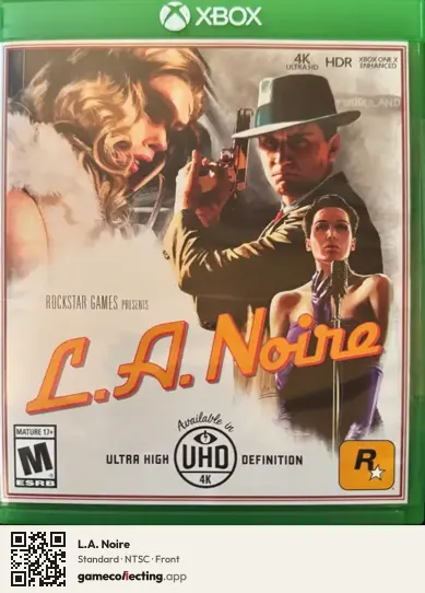 L.A. Noire Xbox One, NTSC box front