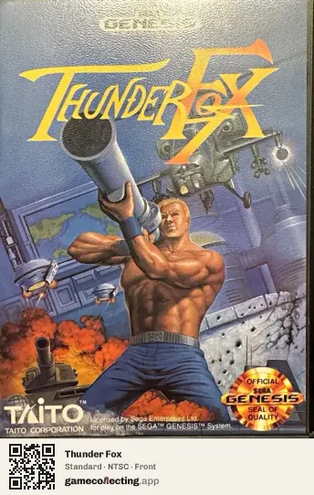 Thunder Fox Sega Mega Drive / Genesis, NTSC box front