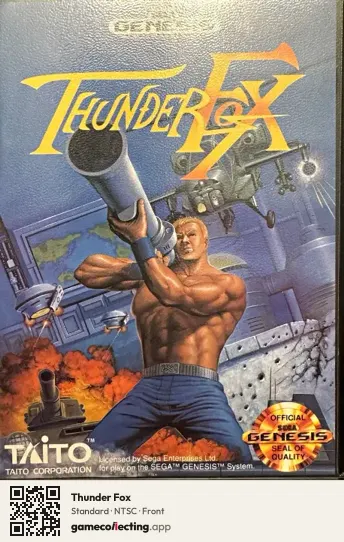 Thunder Fox Sega Mega Drive / Genesis, NTSC box front
