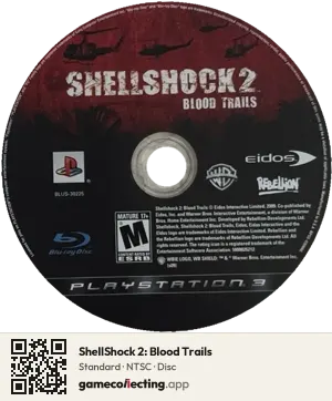 ShellShock 2: Blood Trails PlayStation 3, NTSC disc