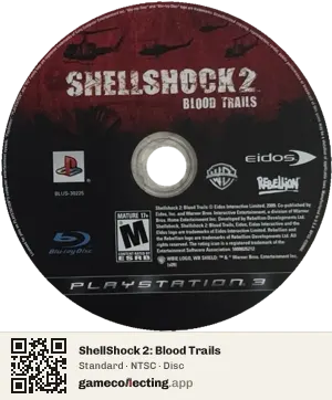 ShellShock 2: Blood Trails PlayStation 3, NTSC disc