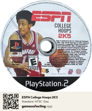 ESPN College Hoops 2K5 PlayStation 2, NTSC disc