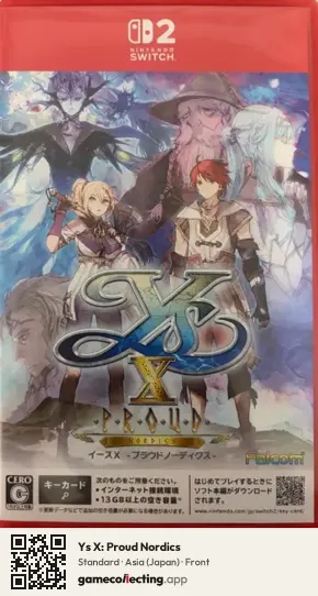 Ys X: Proud Nordics Nintendo Switch 2, Japan box front