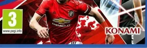 eFootball PES 2020, the PEGI square on its front