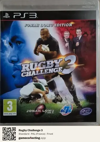 Rugby Challenge 3 PlayStation 3, France box front