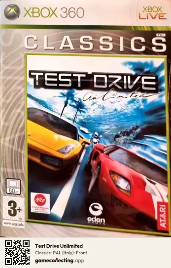 Test Drive Unlimited Xbox 360, Italy box front