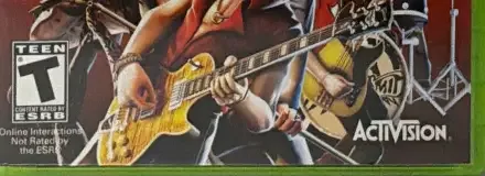 Guitar Hero: Aerosmith, the ESRB box on its front