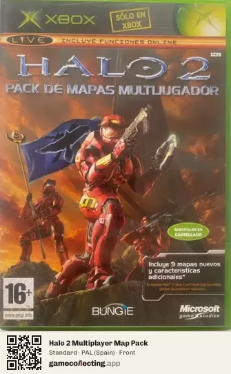 Halo 2 Multiplayer Map Pack Xbox, Spain box front