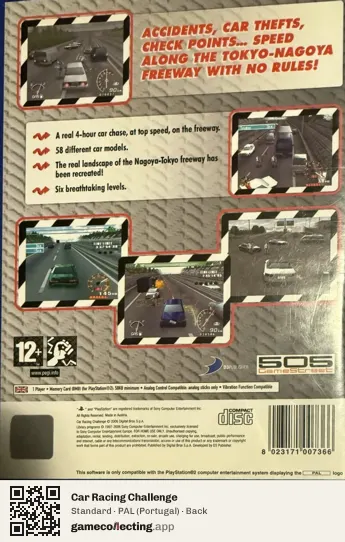 Car Racing Challenge PlayStation 2, Portugal box back