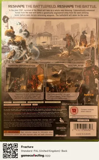 Fracture Xbox 360, United Kingdom box back