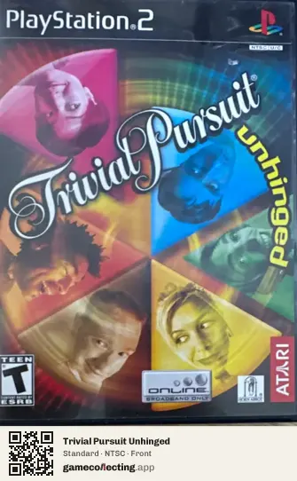 Trivial Pursuit Unhinged PlayStation 2, NTSC box front