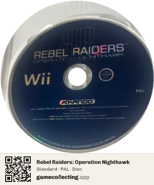 Rebel Raiders: Operation Nighthawk Nintendo Wii, PAL disc
