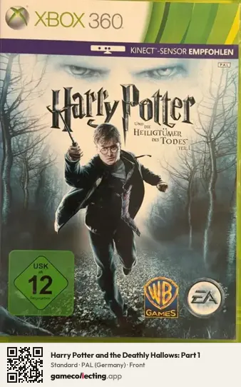 Harry Potter and the Deathly Hallows: Part 1 Xbox 360, Germany box front