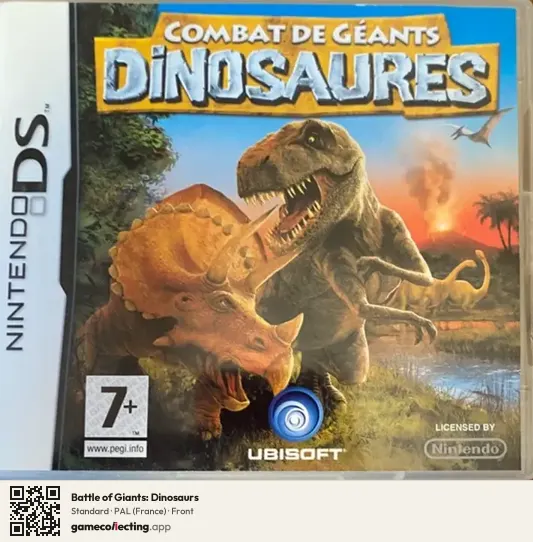 Battle of Giants: Dinosaurs Nintendo DS, France box front
