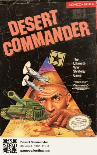 Desert Commander Nintendo Entertainment System, NTSC box front