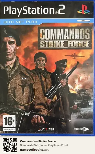 Commandos Strike Force PlayStation 2, United Kingdom box front