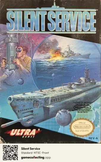 Silent Service Nintendo Entertainment System, NTSC box front