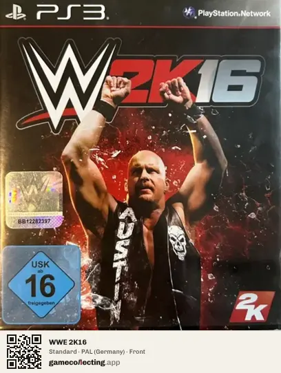 WWE 2K16 PlayStation 3, Germany box front