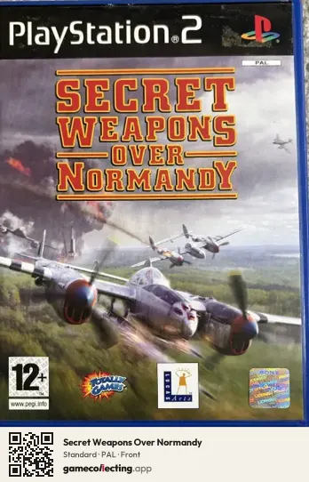Secret Weapons Over Normandy PlayStation 2, PAL box front