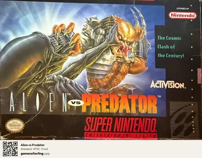 Alien vs Predator Super Nintendo Entertainment System, NTSC box front