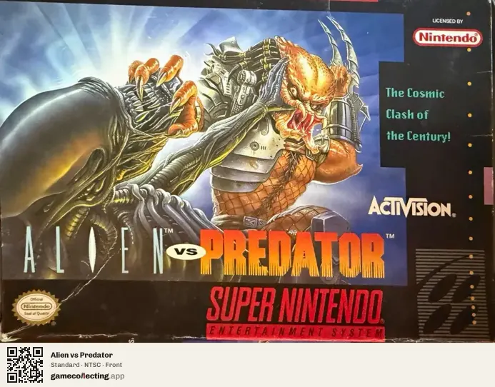 Alien vs Predator Super Nintendo Entertainment System, NTSC box front
