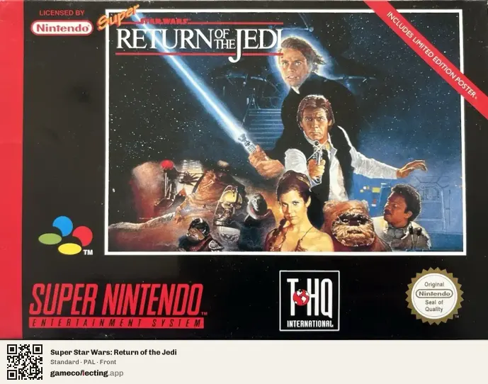Super Star Wars: Return of the Jedi Super Nintendo Entertainment System, PAL box front