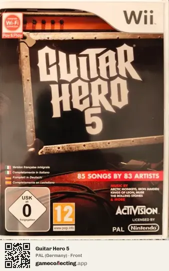 Guitar Hero 5 Nintendo Wii, Germany box front