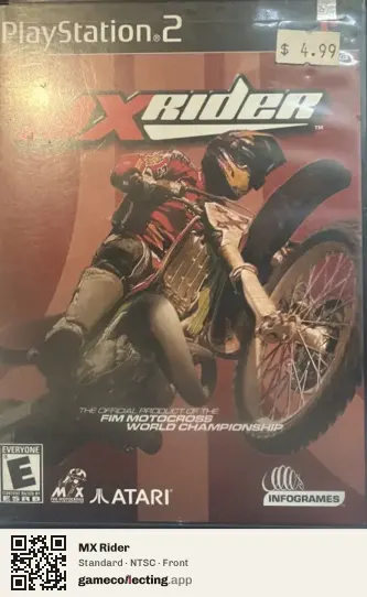 MX Rider PlayStation 2, NTSC box front