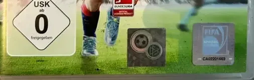 FIFA 16, the USK square on its front