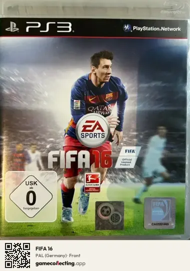 FIFA 16 PlayStation 3, Germany box front