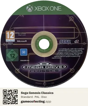 Sega Genesis Classics Xbox One, PAL disc