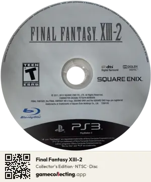 Final Fantasy XIII-2 PlayStation 3, NTSC disc