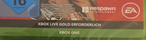 Apex Legends, the USK square on its front