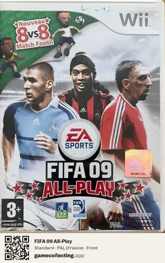 FIFA 09 All-Play Nintendo Wii, France box front