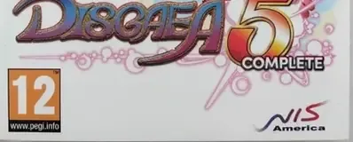 Disgaea 5 Complete, the PEGI square on its front