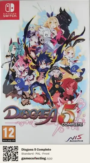 Disgaea 5 Complete Nintendo Switch, PAL box front