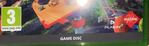 Hot Wheels Infinite Rush, the PEGI square on its front