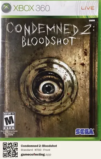 Condemned 2: Bloodshot Xbox 360, NTSC box front