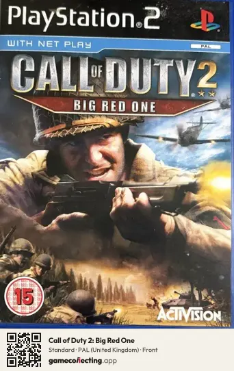 Call of Duty 2: Big Red One PlayStation 2, United Kingdom box front