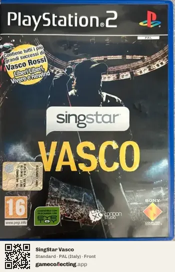 SingStar Vasco PlayStation 2, Italy box front