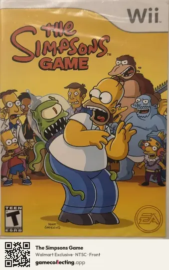 The Simpsons Game Nintendo Wii, NTSC box front