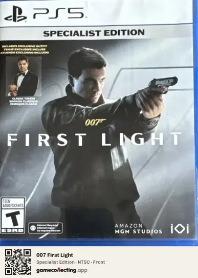 007 First Light PlayStation 5, NTSC box front