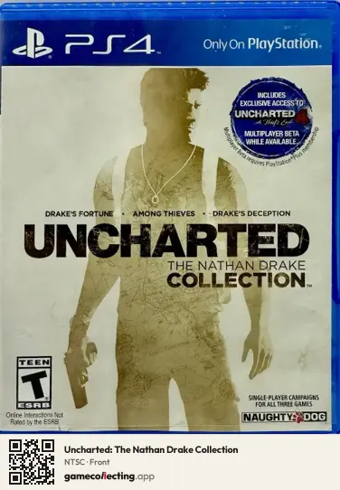 Uncharted: The Nathan Drake Collection PlayStation 4, NTSC box front