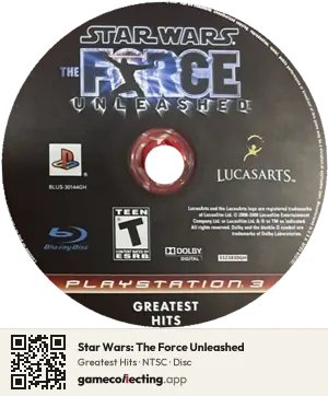 Star Wars: The Force Unleashed PlayStation 3, NTSC disc