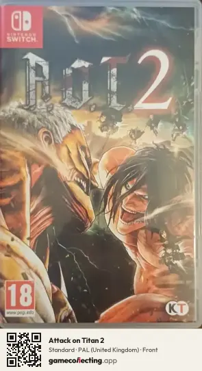 Attack on Titan 2 Nintendo Switch, United Kingdom box front