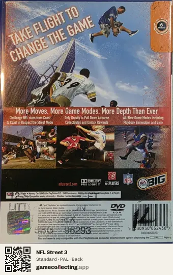 NFL Street 3 PlayStation 2, PAL box back