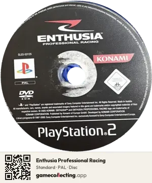 Enthusia Professional Racing PlayStation 2, PAL disc