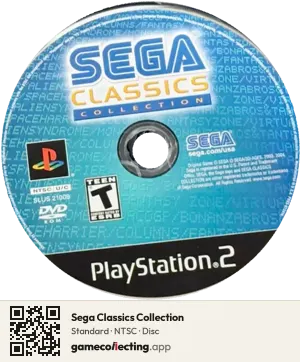 Sega Classics Collection PlayStation 2, NTSC disc