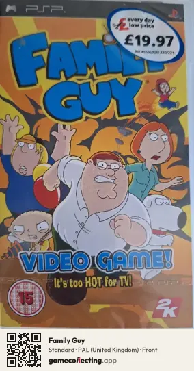 Family Guy PlayStation Portable, United Kingdom box front